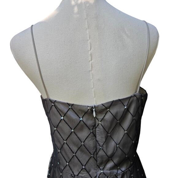 Vtg 90s Y2K Fairy Grunge Whimsigoth Black Semi-sheer Dress 6P Hoco Wedding Guest - Picture 7 of 12